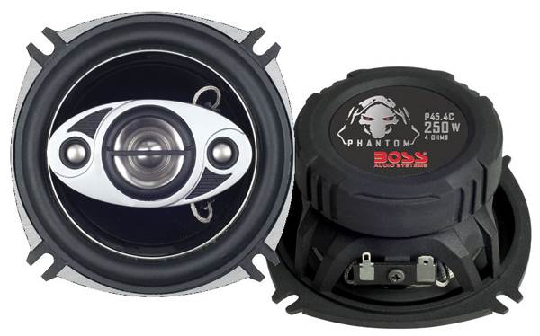 2) NEW BOSS P45.4C 4" 250W 4-Way PHANTOM Series Car Audio Coaxial Speakers P454C