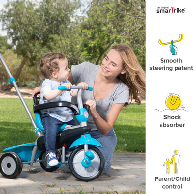 smarTrike Breeze 3 in 1 Stage Tricycle for 1, 2, 3 Year Olds, Blue (Open Box)