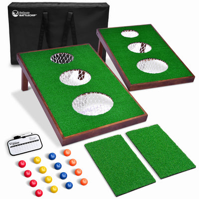 GoSports BattleChip VERSUS Golf Cornhole Chipping Game w/ Balls & Carrying Case