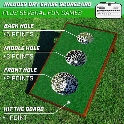 GoSports BattleChip VERSUS Golf Cornhole Chipping Game w/ Balls & Carrying Case