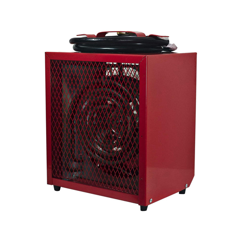 Comfort Zone Large Portable Fan Forced Industrial Workshop Space Heater, Red