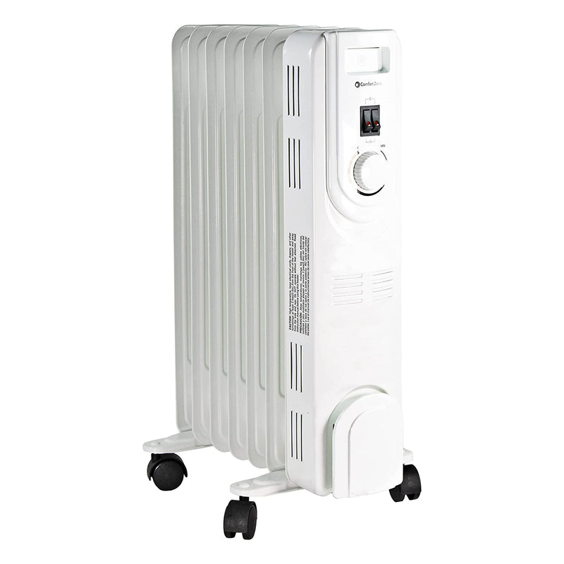 Comfort Zone Portable Electric Silent Operation Oil Filled Home Radiator Heater
