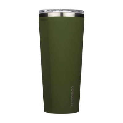 Corkcicle Classic 24 Ounce Stainless Steel Insulated Tumbler w/ Lid, Gloss Olive