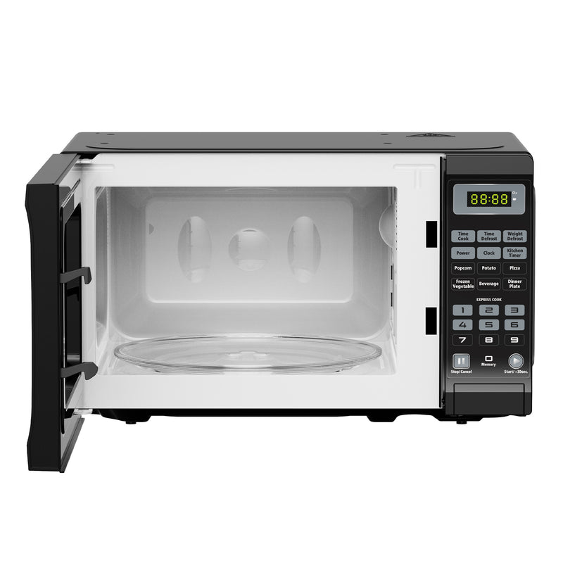 West Bend 0.7 Cu. Ft. 700 Watt Compact Kitchen Countertop Microwave Oven, Black