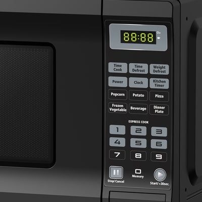 West Bend 0.7 Cu. Ft. 700 Watt Compact Kitchen Countertop Microwave Oven, Black