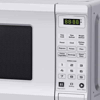 West Bend 0.7 Cu. Ft. 700W Compact Kitchen Countertop Microwave Oven, White