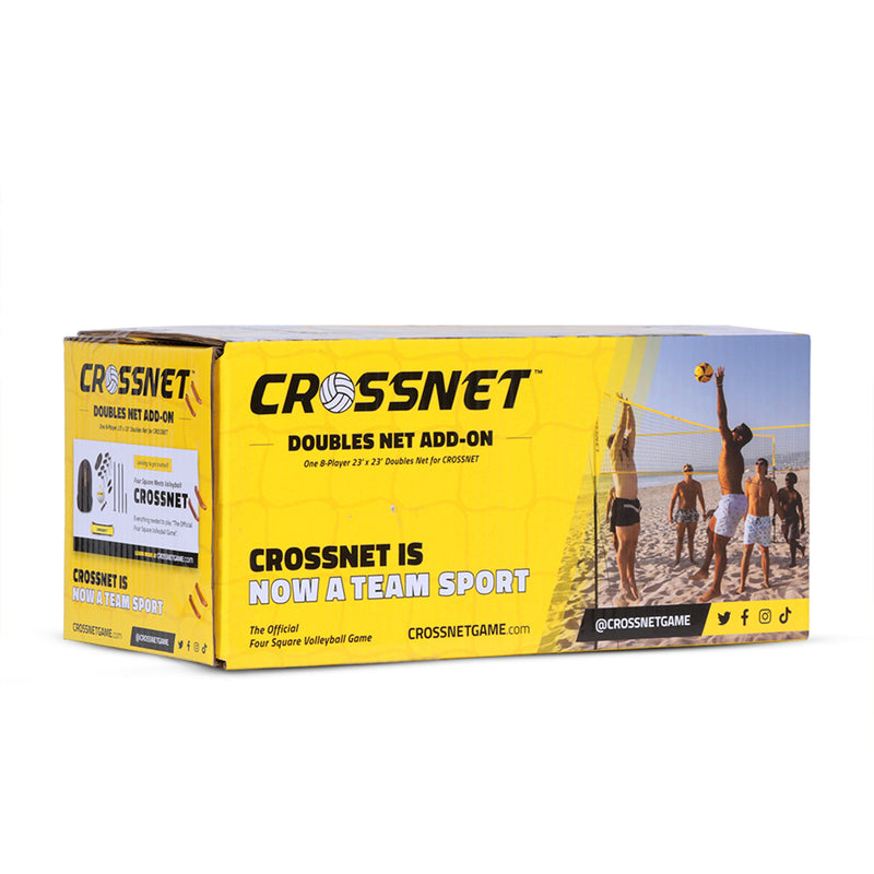 CROSSNET Doubles Net for Team Volleyball or Four Square Indoor Outdoor Game Play