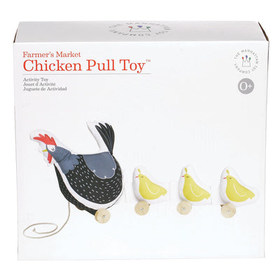 Manhattan Farmer's Market Soft Fabric Chicken Pull Along Preschool Toddler Toy