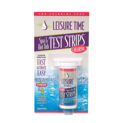 Leisure Time 45010A Spa and Hot Tub Chemical Chlorine Test Strips, 50 Count