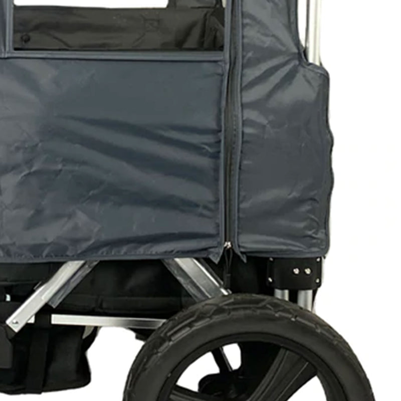 Keenz All Weather Wind Cover with Windows for 7S Push Pull Wagon Stroller, Gray