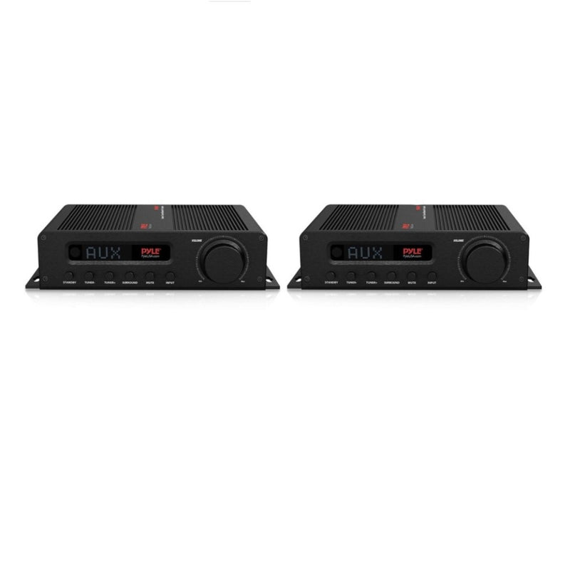 Pyle PFA540BT Bluetooth 5 Channel Home Audio Amplifier Receiver w/ HDMI (2 Pack)