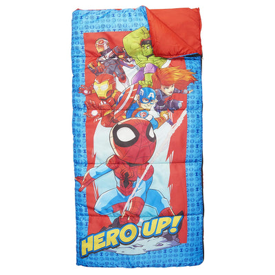 Exxel Kids Marvel Superhero Adventures Youth Sized Padded Sleeping Bag for Kids