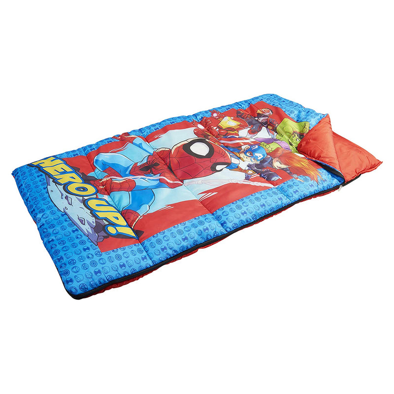 Exxel Kids Marvel Superhero Adventures Youth Sized Padded Sleeping Bag for Kids