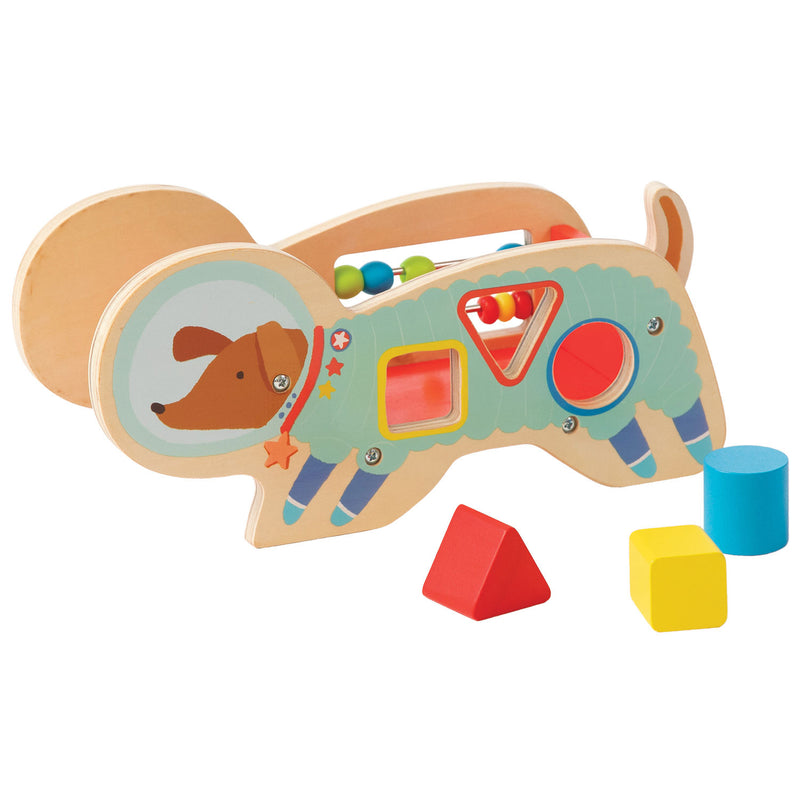 Manhattan Baby Toddler Space Dog Preschool Wood Shape Sorter Puzzle Activity Toy