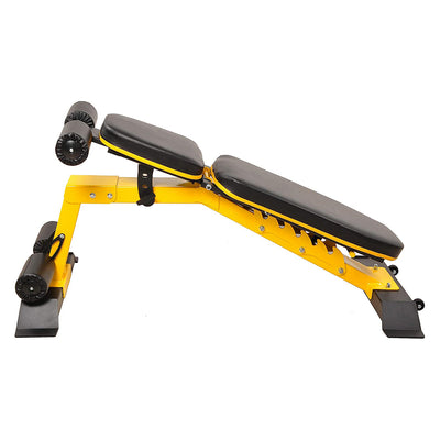 HulkFit Adjustable Utility Weight Bench for Incline, Decline, and Flat Exercise