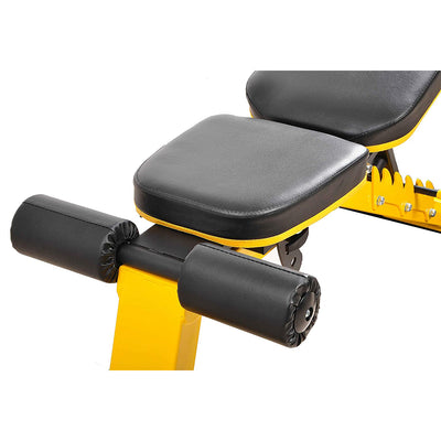 HulkFit Adjustable Utility Weight Bench for Incline, Decline, and Flat Exercise