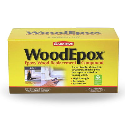 Abatron WE2QKR WoodEpox Epoxy Wood Replacement Compound Parts A & B Kit (2 Pack)