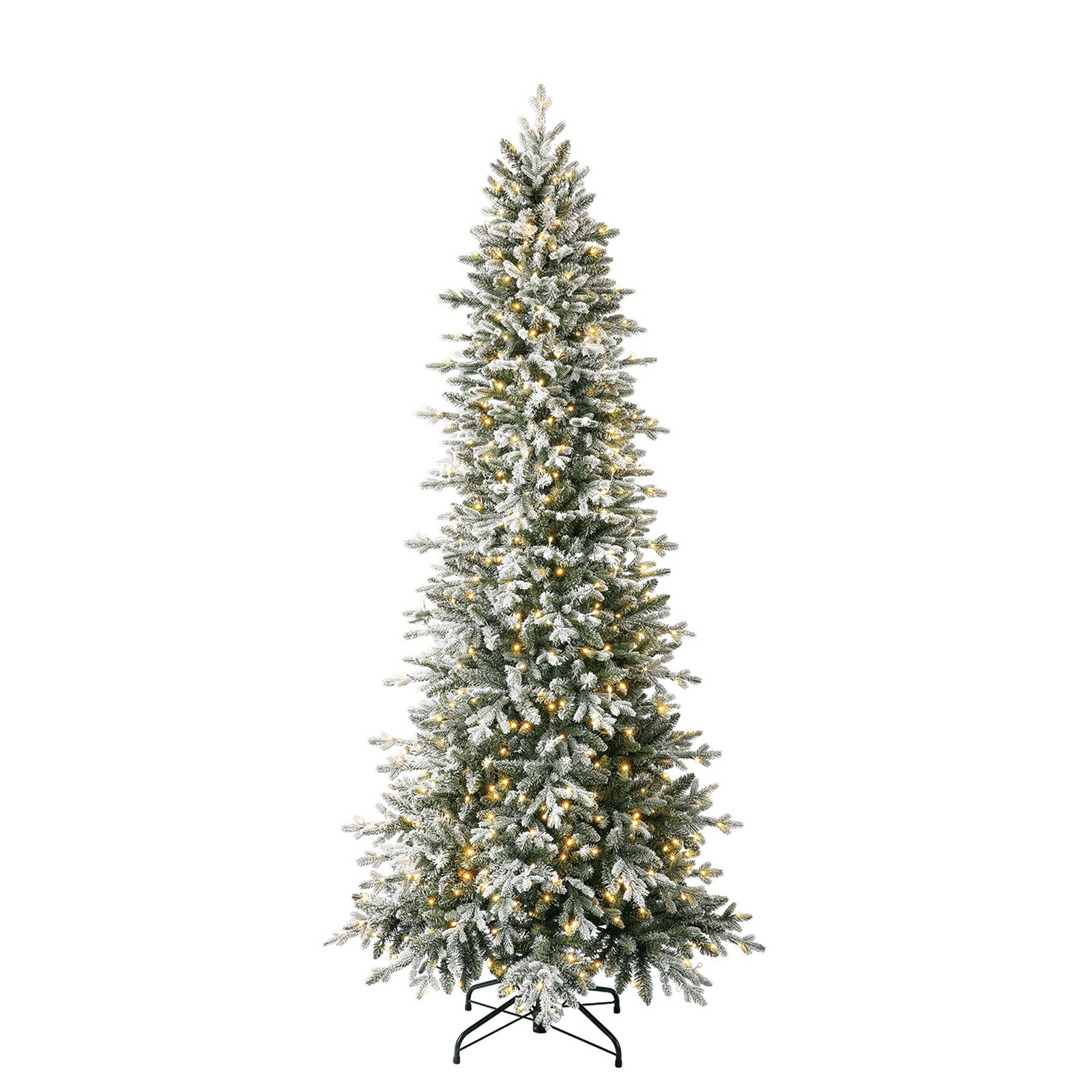 Home Heritage Snowy Redwood Pine 7.5 Ft Prelit Christmas Tree w/ LEDs (Used) - VMInnovations