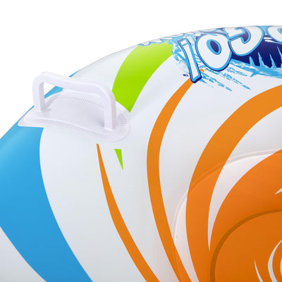 H2OGO! Snow 36" Winter Swirl Colorful 1 Person Inflatable Snow Tube Saucer Sled