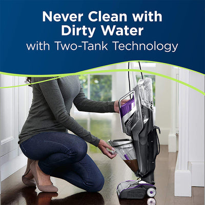 Bissell CrossWave Pet Pro Multi-Surface Wet Dry Vacuum Cleaner, Purple (Used)