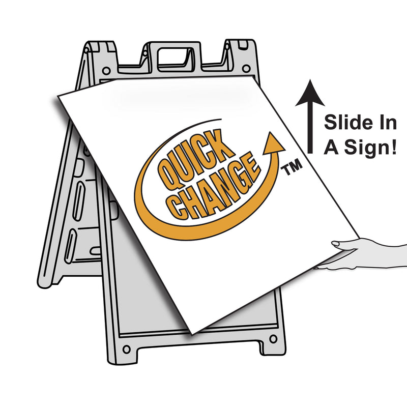Plasticade Signicade Deluxe Portable Folding Double Sided Sign, Black (4 Pack)