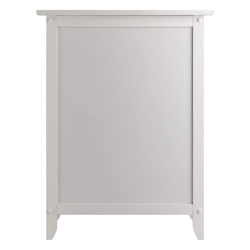 Winsome Eugene Solid Composite Wood Timber Nightstand and Accent Table, White