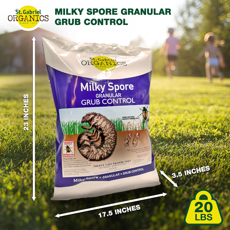 St. Gabriel Organics Milky Spore Granular Japanese Beetle Grub Control, 20 Pound