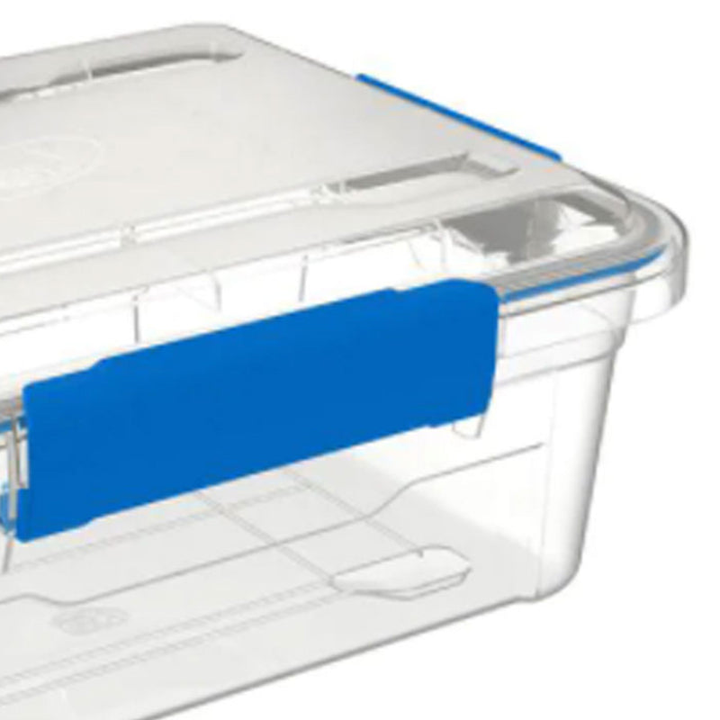 Ezy Storage IP67 Rated 12 Liter Waterproof Plastic Storage Tote with Lid, Clear - VMInnovations