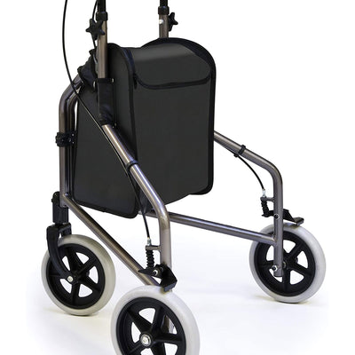 Lumex 3 Wheel Cruiser Lightweight Adjustable Rollator, Pewter Metallic (Used)