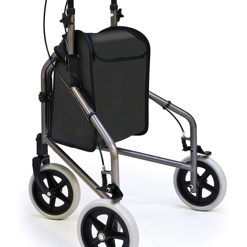 Lumex 3 Wheel Cruiser Lightweight Adjustable Rollator, Pewter Metallic (Used)