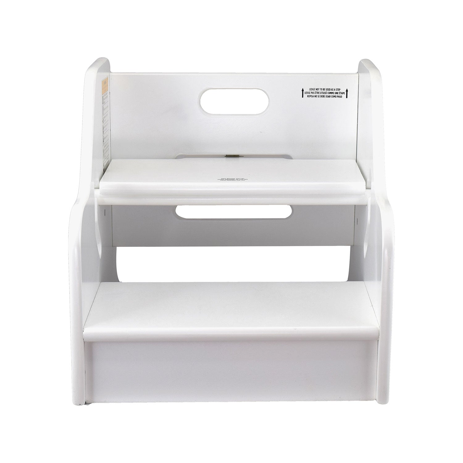 Little Partners Growing Adjustable Height Wooden Step Stool, White (Open Box) - VMInnovations