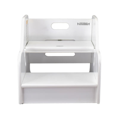 Little Partners Growing Adjustable Height Wooden Step Stool, White (Open Box) - VMInnovations