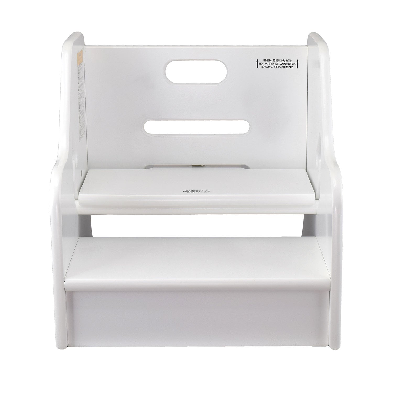 Little Partners Growing Adjustable Height Wooden Step Stool, White (Open Box) - VMInnovations