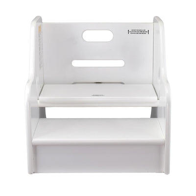 Little Partners Growing Adjustable Height Wooden Step Stool, White (Open Box) - VMInnovations