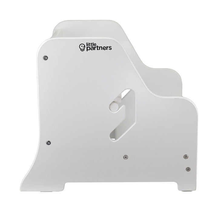 Little Partners Growing Adjustable Height Wooden Step Stool, White (Open Box) - VMInnovations