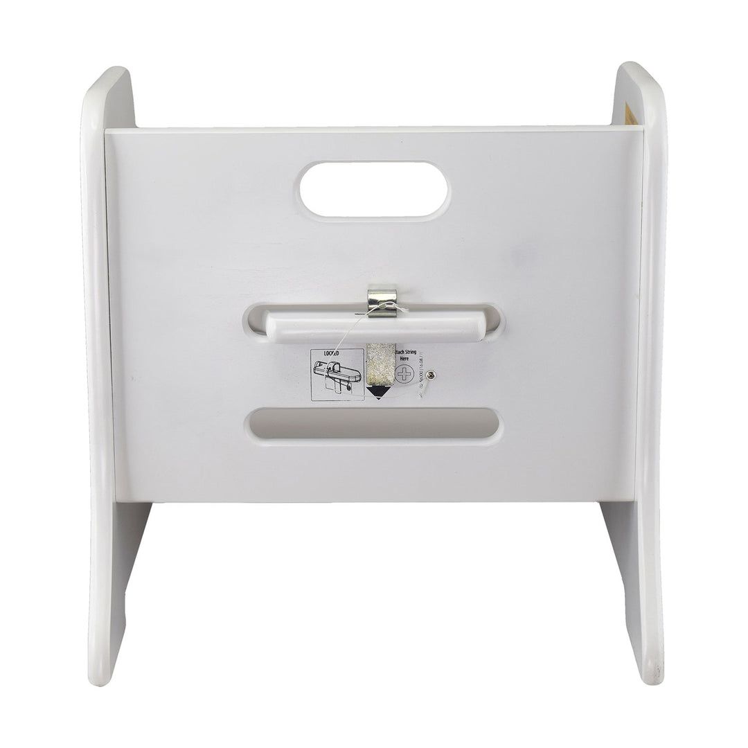 Little Partners Growing Adjustable Height Wooden Step Stool, White (Open Box) - VMInnovations