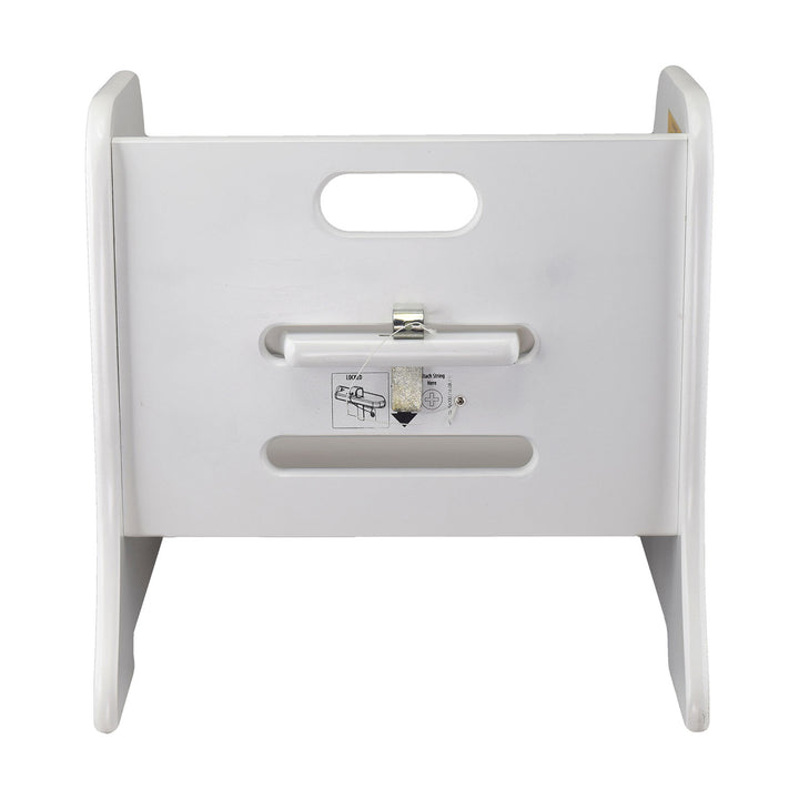 Little Partners Growing Adjustable Height Wooden Step Stool, White (Open Box) - VMInnovations