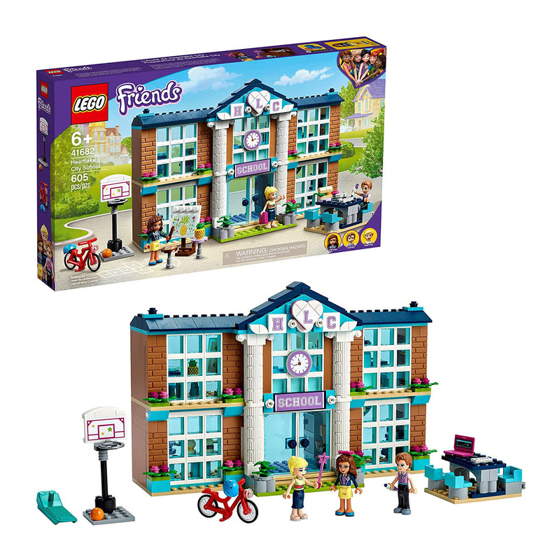 LEGO Friends 41682 Heartlake City School 605 Piece Building Kit w/ 3 Minifigures