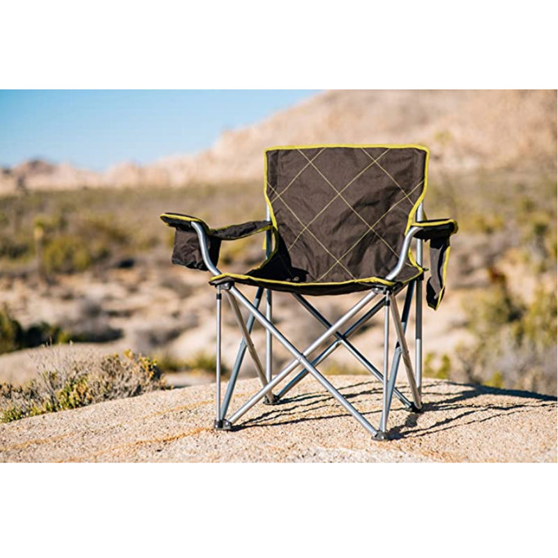 TravelChair Big Kahuna Padded Supersized Camping Chair, Brown/Green (Open Box)
