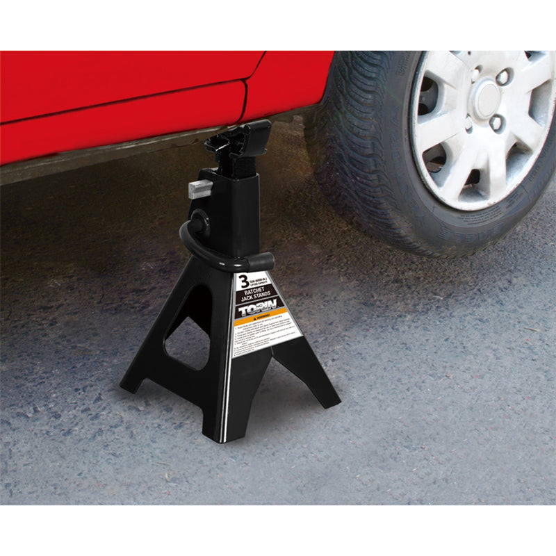 Torin T43202B Big Red 3 Ton/6000 Lb Capacity Steel Locking Jack Stands (2 Pack)