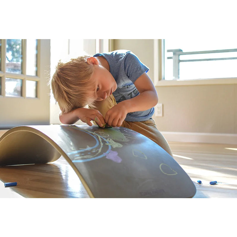 Kinderfeets Original Kinderboard Versatile Wood Balance Board, Chalkboard