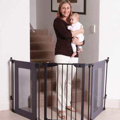 Dreambaby L2060BB Denver Adapta 79 Inches Baby Safety Gate Mesh Barrier, Black