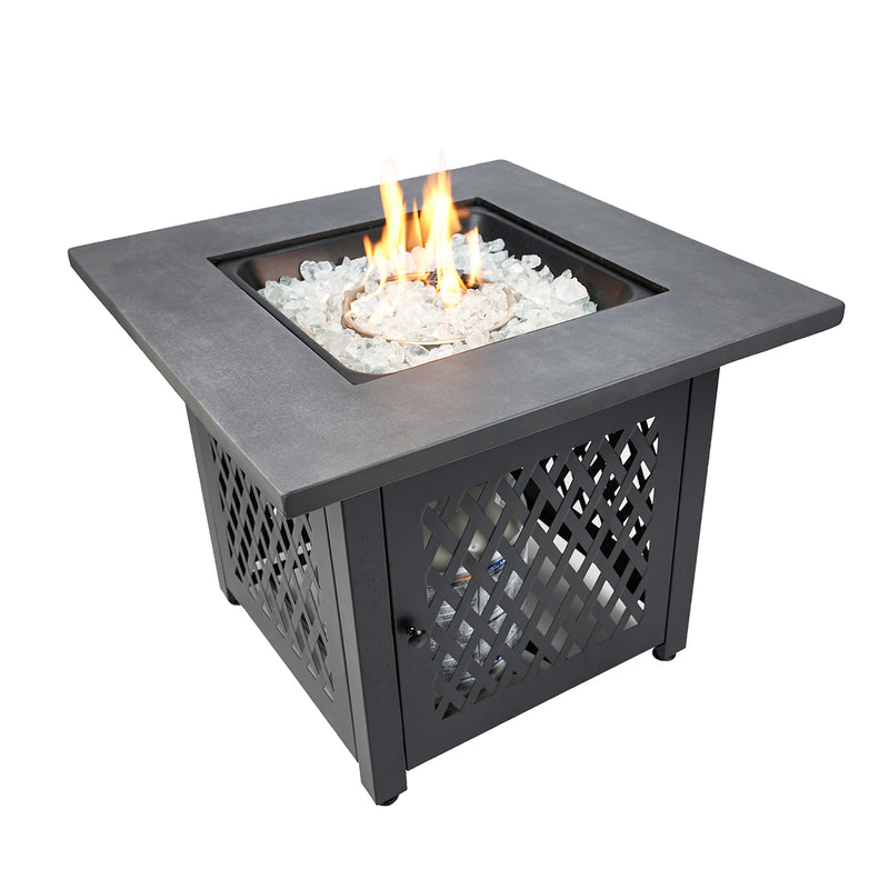 Endless Summer Charles 30" Outdoor UV Printed LP Gas Fire Pit Table (For Parts)