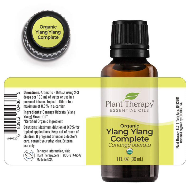 Plant Therapy Aromatherapy 30mL Essential Oil, 1 Ounce, Organic Ylang Ylang