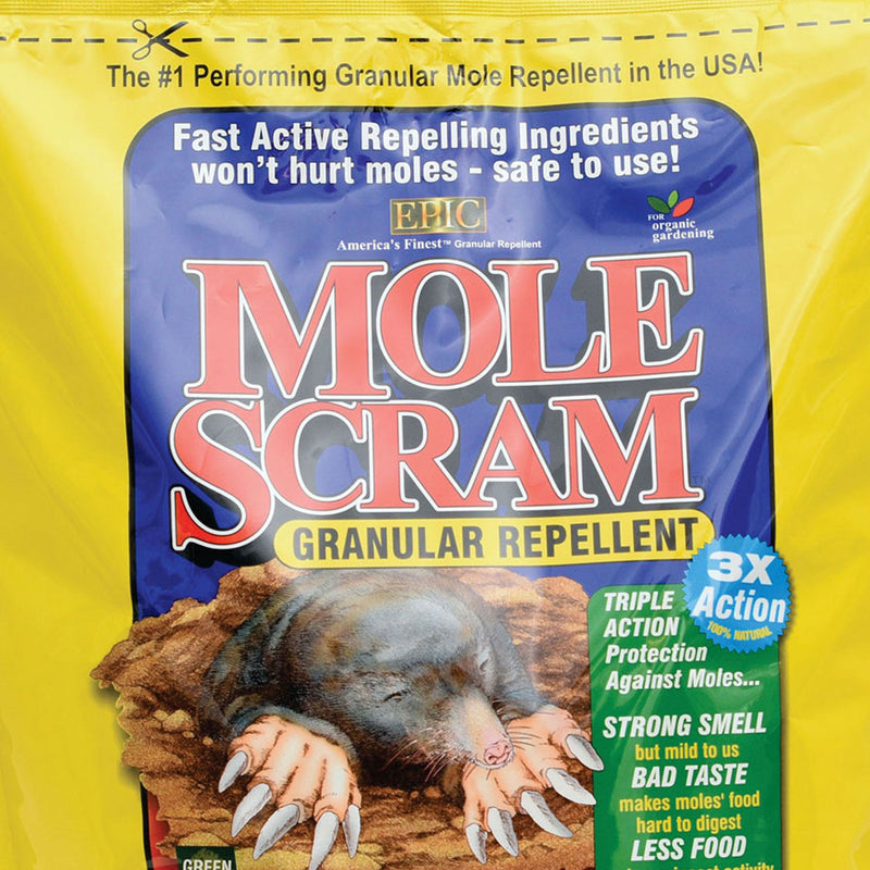 EPIC Mole Scram Outdoor Organic All Natural Granular Repellent, 10 Pound Bag