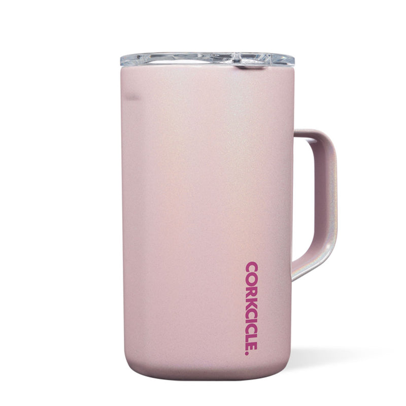 Corkcicle Sparkle 22 Ounce Insulated Stainless Steel Coffee Mug, Cotton Candy