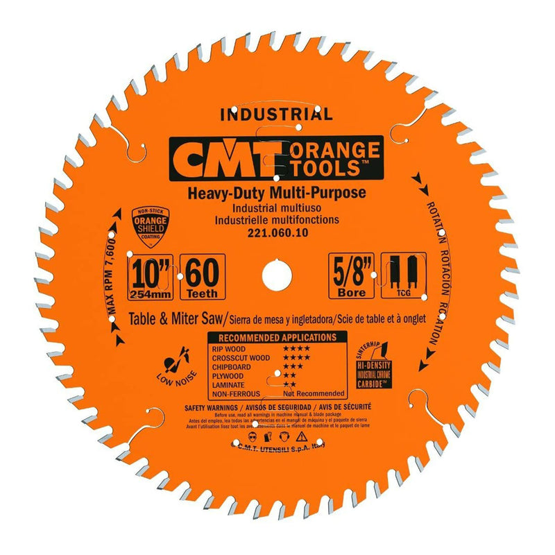 CMT USA 221.060.10 ITK 10 Inch 60 Tooth Industrial Finish Metal Grind Saw Blade