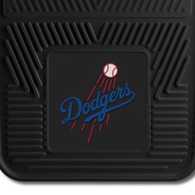 Fanmats 27x17in Vinyl Front Car Floor Mat 2 Piece Set, MLB Los Angeles Dodgers