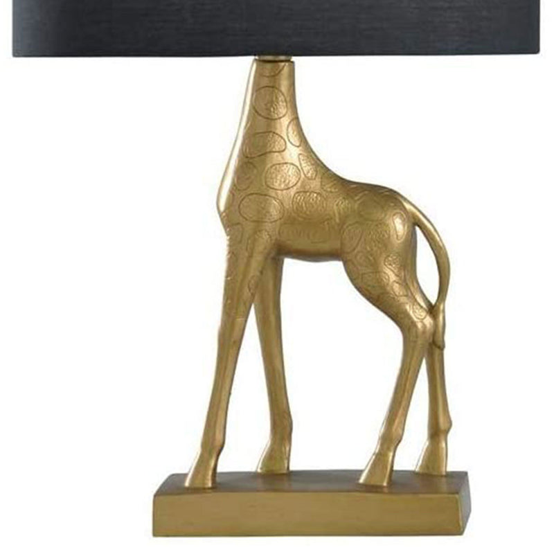 Collective Design Signature 27 Inch Portable Giraffe Table Lamp Light, Gold