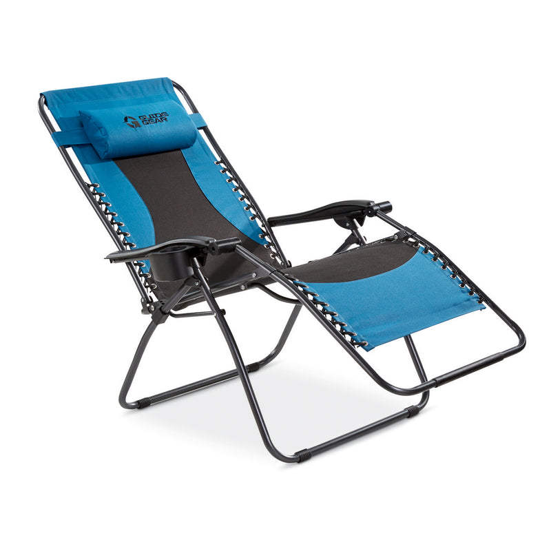 Guide Gear Oversized Zero Gravity Chair with 500 Pound Capacity, Blue and Black